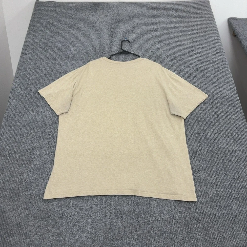 Polo Ralph Lauren T Shirt Mens XL Beige Cotton Short Sleeve Crew Neck Casual